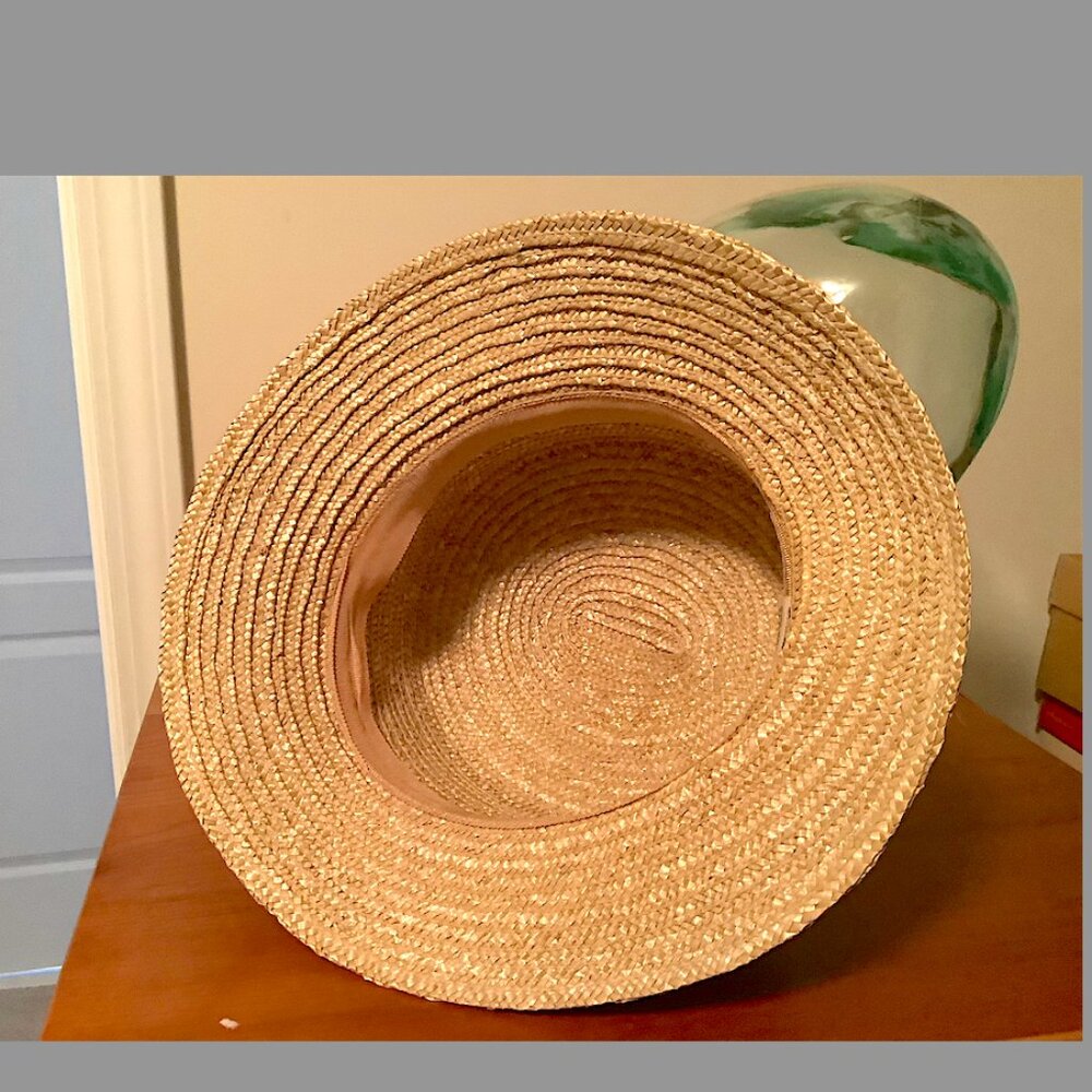 Betmar New York 100% natural Straw Summer Hat - small brim  cloche w/ flower - Picture 7 of 10